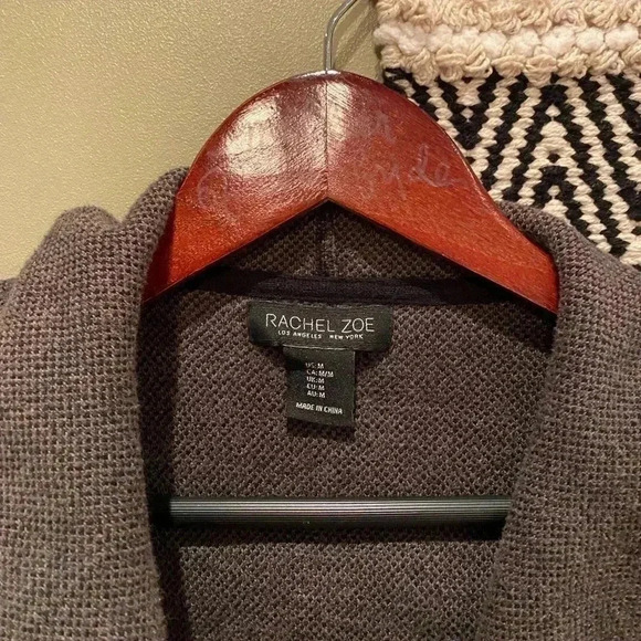 RACHEL ZOE CAMO OPEN KNIT CARDIGAN WITH HOOD SIZE MEDIUM - Picture 4 of 8